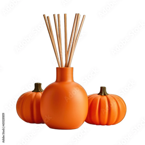Fototapeta Pumpkin Spice Scented Diffuser isolated on transparent background