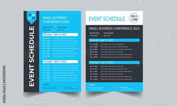 Obraz Event Schedule