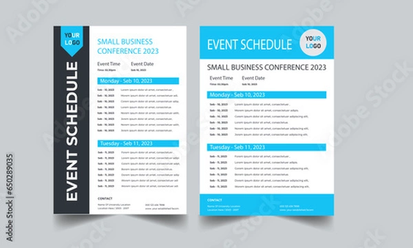 Obraz Event Schedule