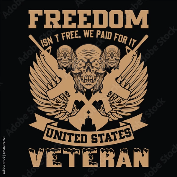 Obraz veterans day tshirt design art