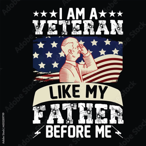 Obraz veterans day tshirt design art