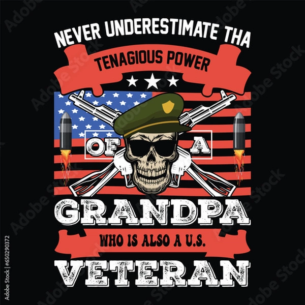 Obraz veterans day tshirt design art