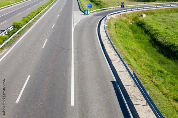 Fototapeta empty freeway road