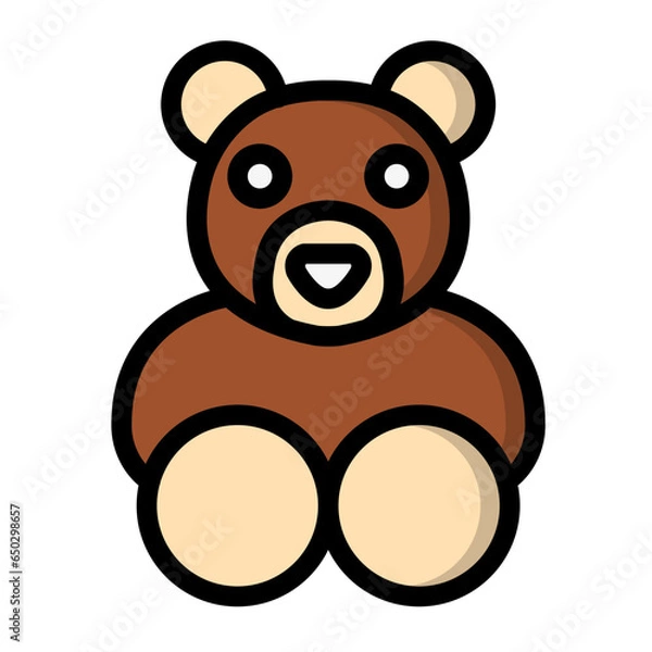 Fototapeta Bear Vector Icon Design Illustration