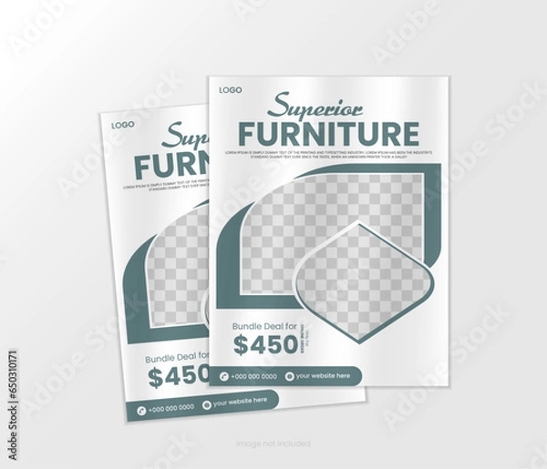 Fototapeta Interior Business Flyer Template Layout