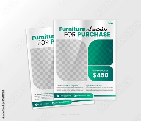 Fototapeta Interior Business Flyer Template Layout