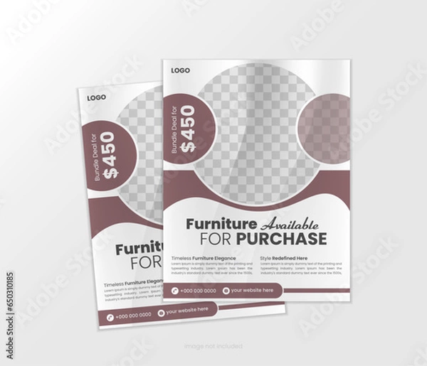 Fototapeta Interior Business Flyer Template Layout