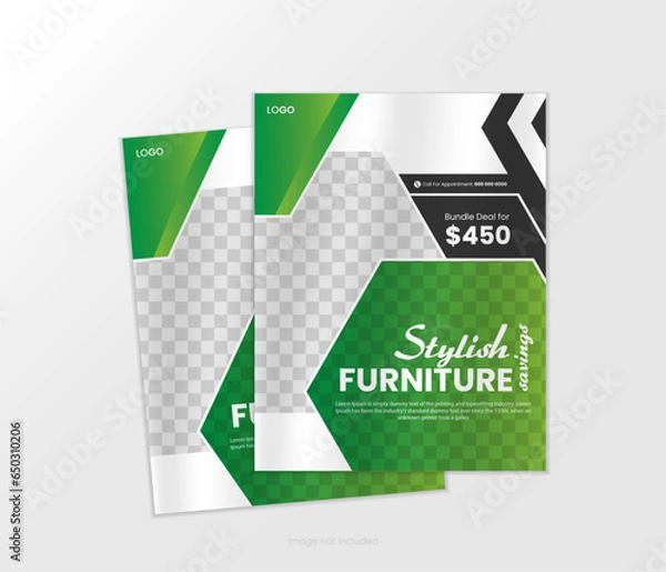 Fototapeta Interior Business Flyer Template Layout