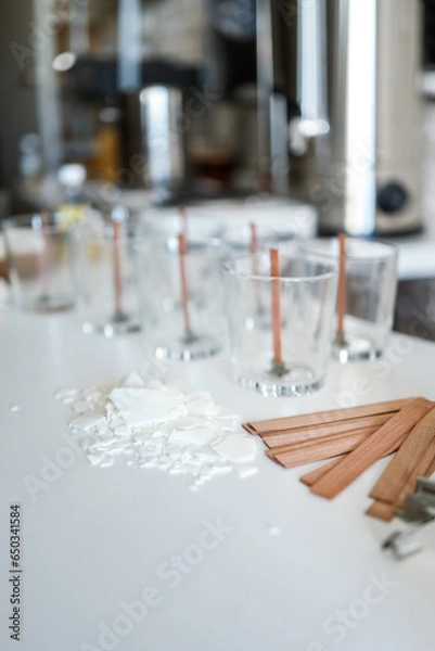 Obraz Tools for making candles in a workshop