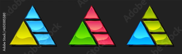 Fototapeta Triangular abstract logo, Logo Business Design template Stylized business logo idea, Vector illustration