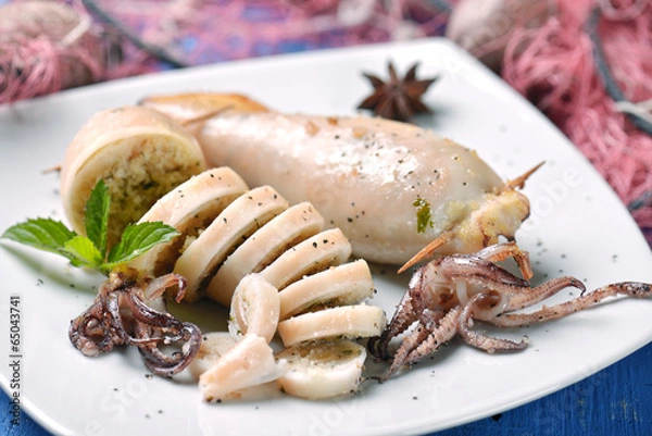 Obraz nadziewane kalmary