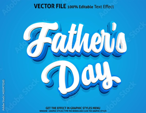 Obraz Fathers Day 3D editable text effect