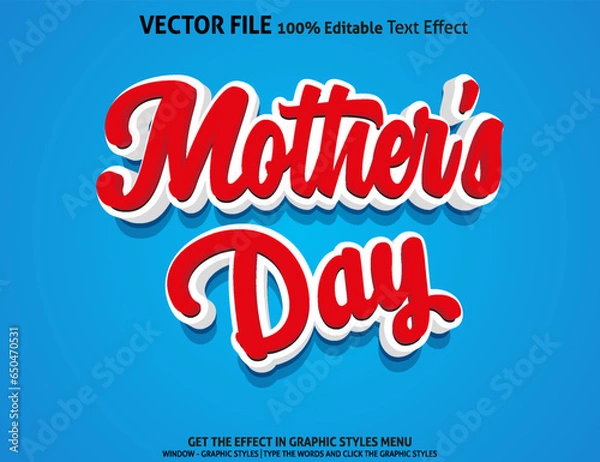 Obraz Mothers day 3D editable text effect