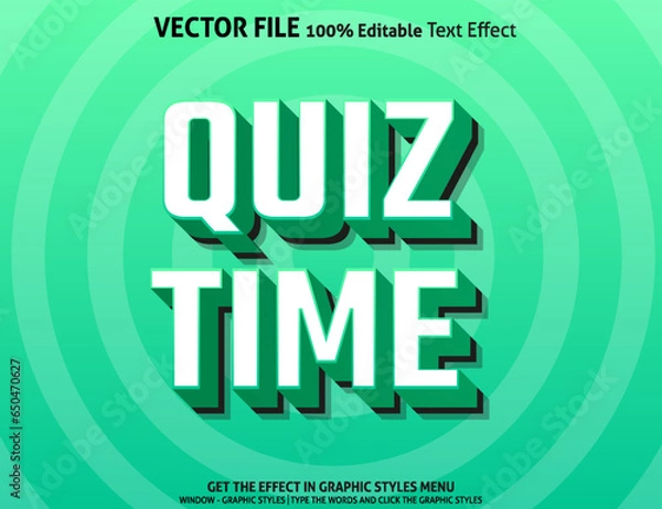 Obraz Quiz time 3D editable text effect
