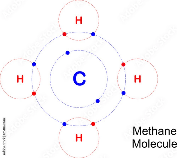 Fototapeta Methane Molecule