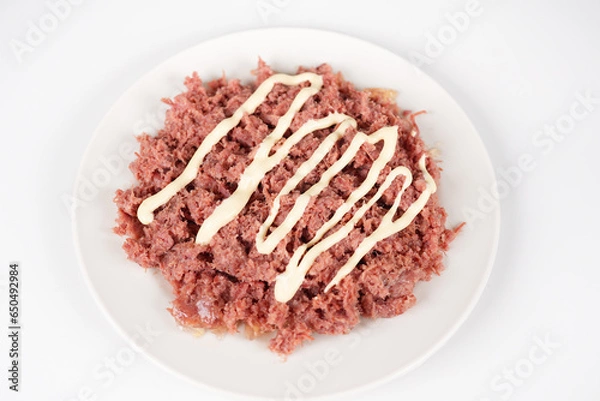 Obraz マヨネーズをかけたコンビーフ
