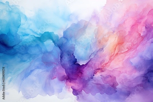 Fototapeta  Abstract watercolor background. Ink in water. Colorful abstract background.