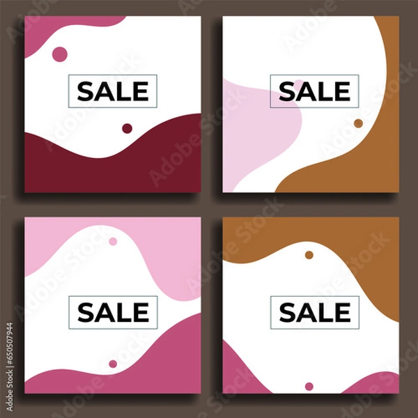 Fototapeta Social media post template. Great for backgrounds, sales promotions, product marketing, flyers, banners, internet advertising, internet marketing etc. Editable