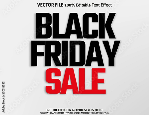 Obraz Black Friday Sale 3D editable text effect
