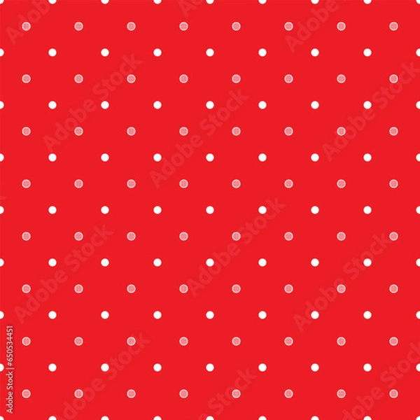 Fototapeta red polka dots pattern