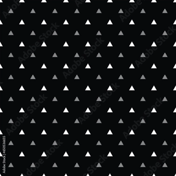 Obraz triangles pattern black white 