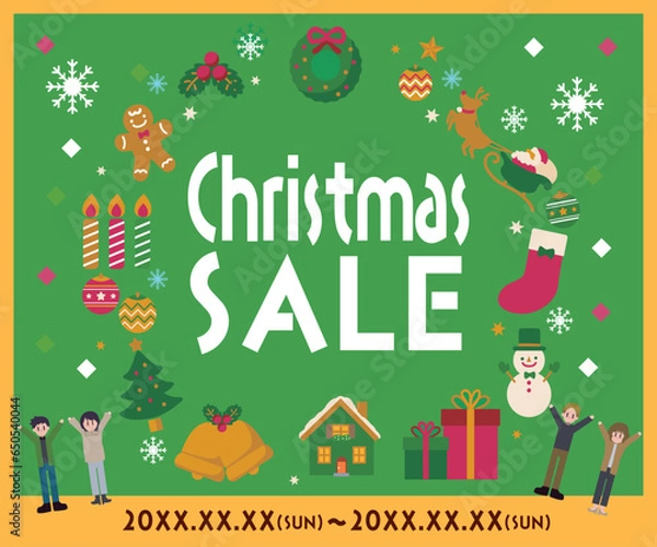 Obraz クリスマスのセールバナー素材 / イラスト