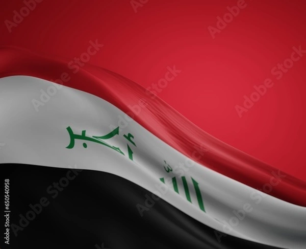 Obraz Abstract Iraq Flag 3D Render (3D Artwork)