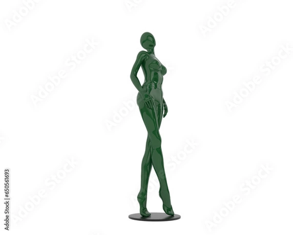 Fototapeta Mannequin isolated on transparent background. 3d rendering - illustration