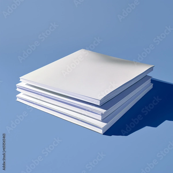 Obraz White plain books with shadow