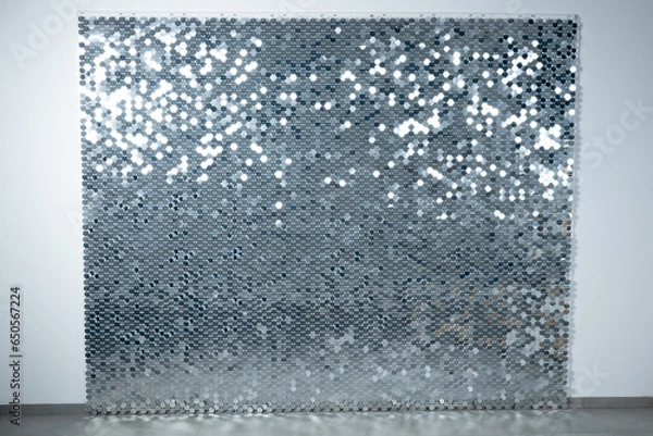 Fototapeta Shiny silver background