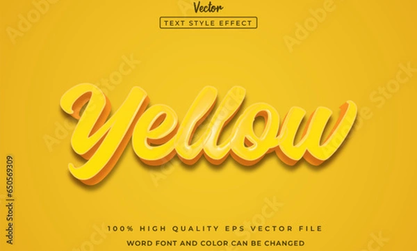 Obraz Yellow text editable style effect