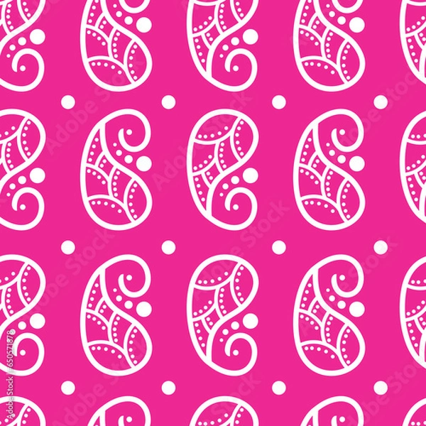 Obraz arabic seamless pattern backgrounds, vector line and dots texture. Trendy modern doodle lines pattern with irregular shapes texture