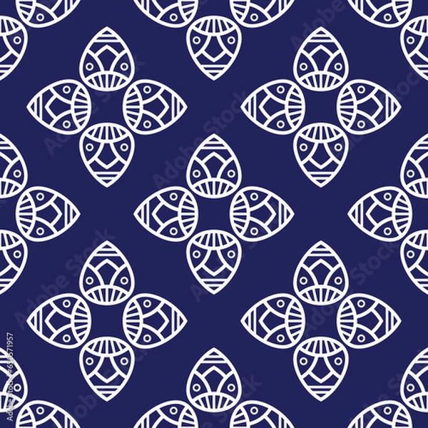 Fototapeta Abstract simple geometric vector seamless pattern line texture on white background. Light modern simple wallpaper, bright tile backdrop, graphic element 