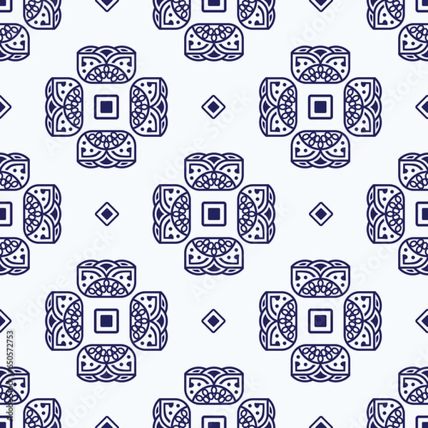 Fototapeta seamless pattern with flowers