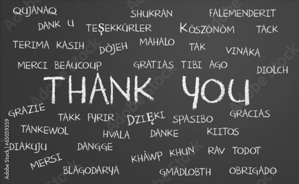 Obraz Thank you word cloud
