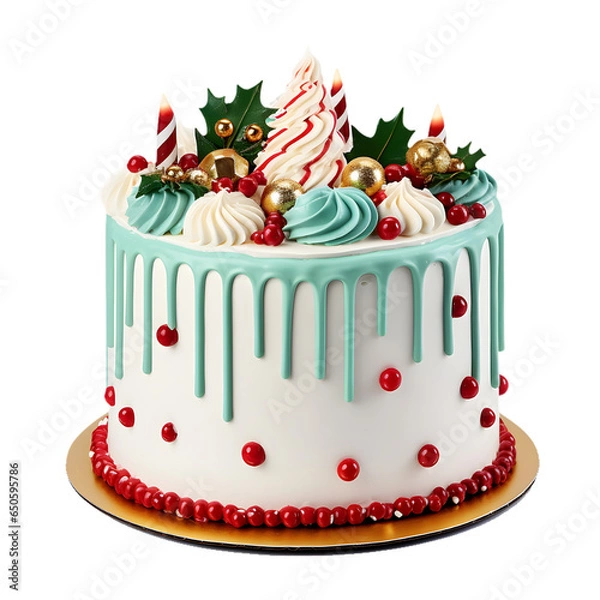 Fototapeta christmas cake isolated