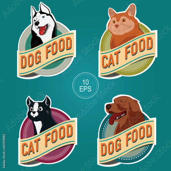Obraz PET FOOD ROUND LABELS
