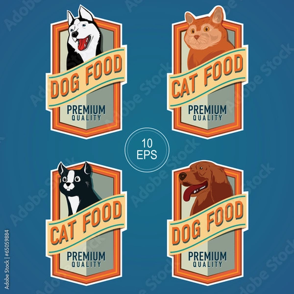Obraz PET FOOD VERTICAL LABELS