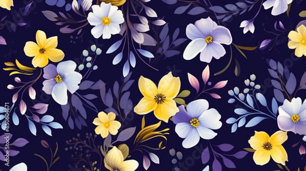 Fototapeta pattern with flowers, flower, seamless, pattern, texture 