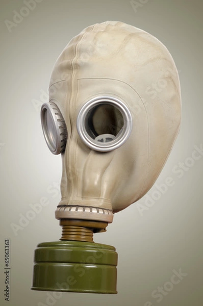 Obraz Gas mask on a gray background