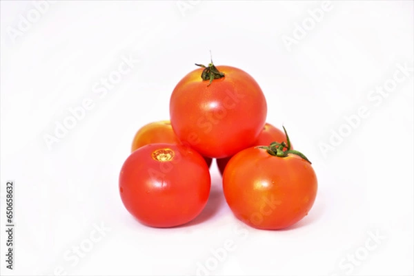 Obraz tomatoes on a white