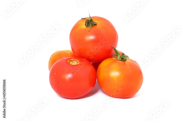 Fototapeta tomatoes isolated on white background
