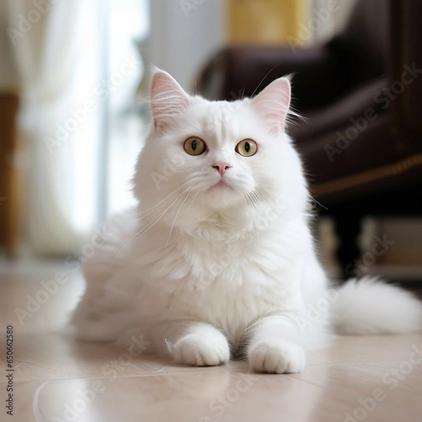 Obraz 白い子猫(white cute cat)