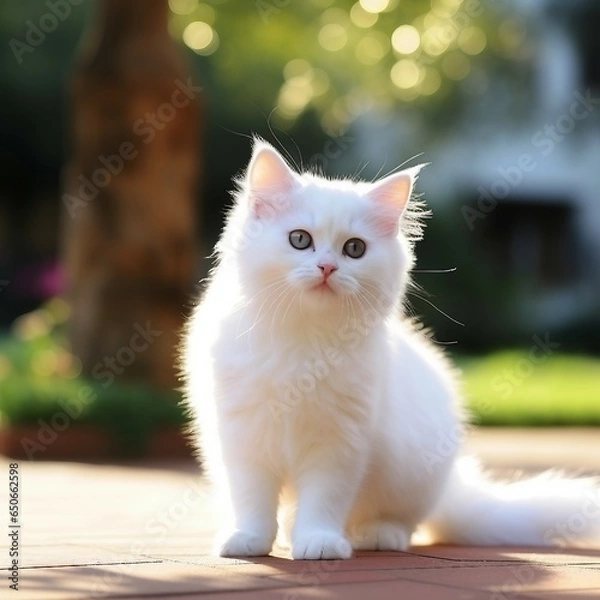 Obraz 白い子猫(white cute cat)