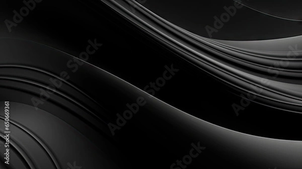 Fototapeta Black Abstract wave Bacground, Black and white background, 3D background