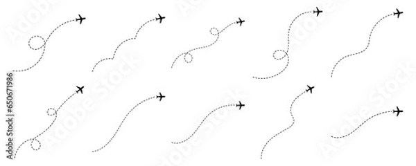 Obraz Airplane Dotted Line
