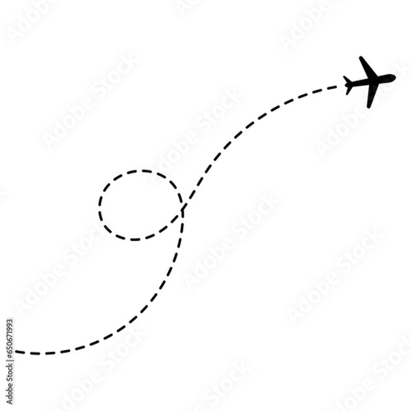Obraz Airplane Dotted Line