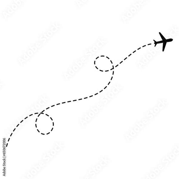 Obraz Airplane Dotted Line