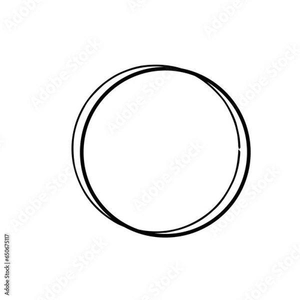 Fototapeta hand drawn circle lines
