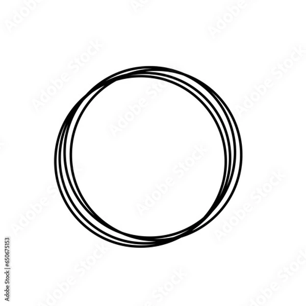 Fototapeta hand drawn circle lines